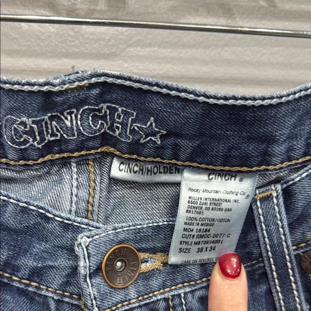 Cinch Men's Relaxed Fit Dark Blue Jeans - Picture 2 of 3